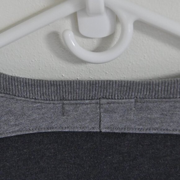 Vintage J. Crew 90s Fleece Oversized Cotton Two Tone Grey Crew Neck Men's L - Picture 6 of 16